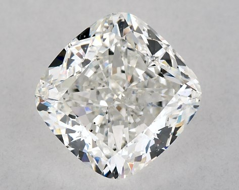 This 3 carat cushion modified diamond H color SI1 clarity has Ideal proportions and a diamond grading report from GIA